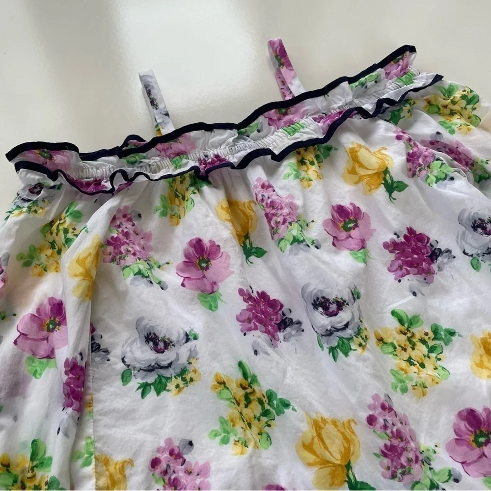 Janie and Jack Girls Cold Shoulder Floral Long Sleeve Blouse Top Size 10